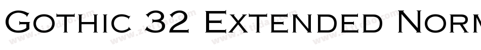 Gothic 32 Extended Normal字体转换